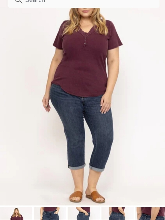 Warehouse One Denim - Women’s Dark Wash Capri Jeans - Blue